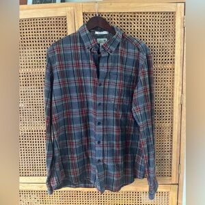 L.L. Bean Men's Scotch Plaid Traditional Fit Flannel Shirt size L